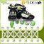  wholesale mix color mix size green kids adjustable rollerskates