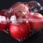 food grade PET biodegradable transparent apple fruit shape plastic container with 4 dividers