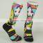 knitted sublimation printing socks Customized sock dye sock