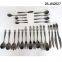 Black titanium design with cloth wheel light stainless steel cutlery set