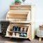 Hot Sale Modern Shutter Style Wooden Shoe Cabinet In Living Room