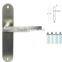 Modern stainless steel door handle with round plate