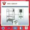 vertical two front door collapsible logistics trolley, hand push moving cart