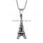 Hipster Necklace Jewelry Eiffel Tower Stainless Steel Pendant Choker Neck Decrations Accessory For Male
