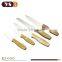 5pcs acacia wood knife and block set
