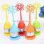 HQ Silicone & Stainless Steel Lotus Design Flower Infuser Tea Strainer
