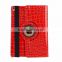 leather case for ipad pro, for ipad pro 9.7 360 degree rotating flip crocodile leather case cover