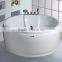 Acrylic round whirlpool drop in massage bathtub for two people