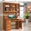 Panel furniture computer desk with bookshelf