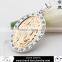 wholesale custom stainless steel pendant gold oval pendant