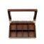 factory selling FSC&BSCI clear lid wooden tea bag storage gift box