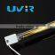 Golden single tube halogen infrared lamp