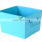 Galvanized metal office file and book storage basket