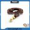 Wholesale soft natural leather hand pulling dog leashes