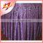 Customize 100% polyester jacquard gathered ruffled table skirt wholesale