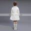 British Royal Style White Long Winter Coat For Girls