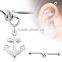 Dangle custom industrial barbell body piercing jewelry