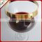 Graceful Crystal Transparent Gold Mouth Burgundy Glass