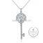 925 sterling silver rhinestone hollow flower key pendant charm idea jewelry fashion women necklace jewelry supplies 6360476