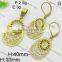 Good Quality Classic Style 18k Gold Filled Jewelry Set With Creamy-white Stone