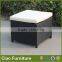 Cube outdoor chair / Rattan chair with hidden ottoman
