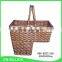 Flexible handles wicker material step basket
