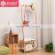Solid beech Wood Coat Rack Hat Purse Display Stand with shoe bench entry way coat rack