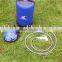 Compact Foot pump regulated non-gravity pressure shower