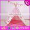 Deluxe indoor play kids teepee tent natural cotton canvas Indian kids teepee tent W08L005