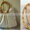 prue hand,round-shape bamboo handles for every woman and girl