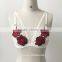 Embroidery Rose Mature Ladies Sexy Underwear Lingerie Sexy Mature Woman Lingerie Girls Wearing Lace Lingeries Sheer Bra