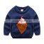 Children boys ice cream cotton sweater long sleeve and o-neck for winter