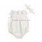 Wholesale Invory Newborn Plain Lace Baby Romper for babies