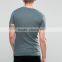 stretchable new design fintted t shirt cotton spandex gym fitness tee with side zipper split vent custom for fashion men