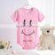 SR-033B organic baby clothes soft bodysuit cotton newborn smile face romper