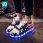 Wholesale Rechargeable Light Flashing Shoes LED Lace-up Flat Shoes