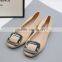 Flat melissa shoes for women, square button type melissa