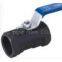 1PC screwed ball valve with locking device