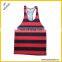 wholesale Custom fitness striped blank Mens Tank Top
