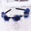 Fashion design girl fur hair hoop for lady decoration hand made fur headband