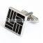 Simple Black Streak Shirt Men Cheap Cufflinks