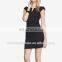 CHEFON Pleated keyhole ponte knit women evening dress 2016 wholesale