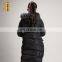 Factory Price Fashion Ladies Luxury Black Down Jacket with Fur Collar