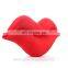 custom big size sexy red lip plush toy pillow with foam particles