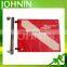 Hot selling good quality custom 420D nylon printing red white dive flag