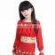 BestDance girls red bellydance bra top tribal belly dance wear bra top long sleeve bra top for kids OEM