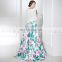 Custom Made Two Piece Prom Dress Floral Prom Dress Long Sleeve Prom Dresses LX379