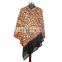 Embroidered indian pure wool shawls