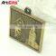 Wholesale custom odm military running sports metal square gold medal hanger