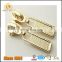 Wholesale Custom Cloth Accessories Gold Logo Metal Zippers for Jacket